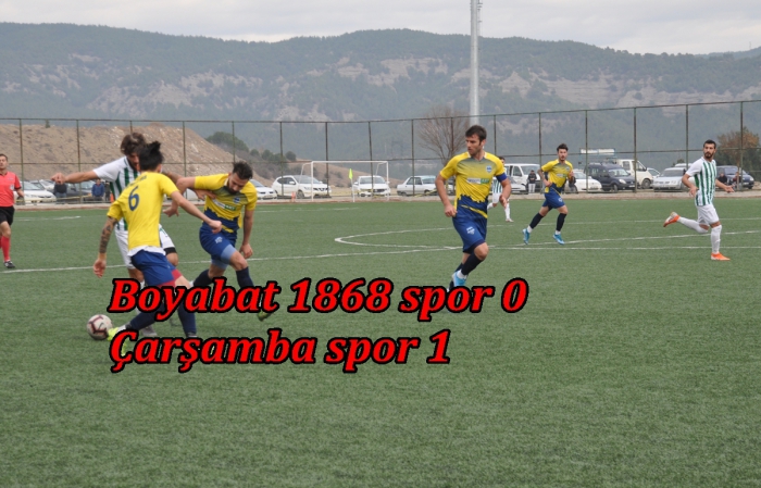 Boyabat 1868 Spor Evinde Çarşamba Spor'a 1-0 Mağlup Oldu