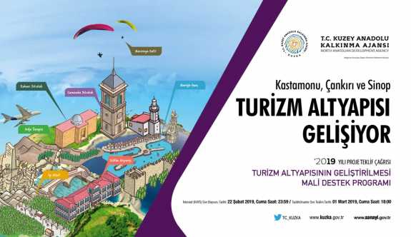 KUZKA 2019 Yılı Turizm Altyapısının Geliştirilmesi Mali Destek Programı için proje teklif çağrısı...