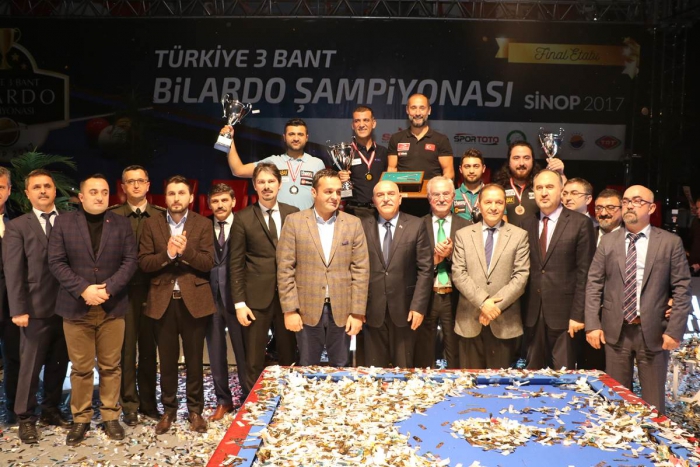 TÜRKİYE 3 BANT BİLARDO ŞAMPİYONASI ÖDÜL TÖRENİNE KATILDI