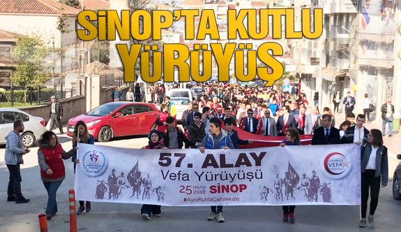 57. ALAY’ A VEFA YÜRÜYÜŞÜ SİNOP’TA DA GERÇEKLEŞTİ