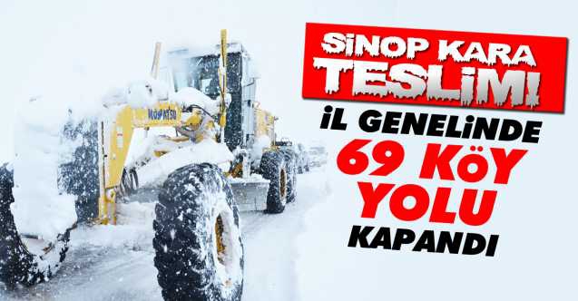 69 Köyün yolu kapandı