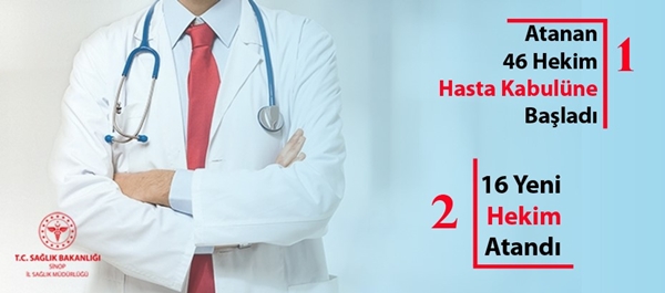 Sinop'ta 46 Hekim Hasta Kabulüne Başladı / 16 Hekim Daha Atandı