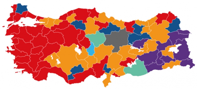 TÜRKİYE HARİTASI KIRMIZIYA BÜRÜNDÜ: Ana muhalefef partisi CHP, Türkiye genelinde önde