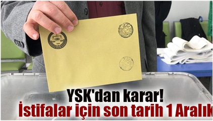 Yerel seçimlerde adaylık için istifalarda son gün 1 Aralık Sona Eriyor Türkiye, yerel seçimler için 31 Mart 2024 tarihinde sandık başına gidecek.